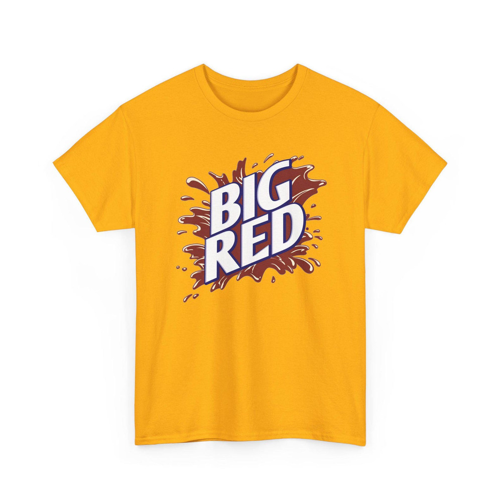 Big Red Soda Pop Logo T Shirt Gold